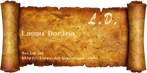 Lassu Dorina névjegykártya